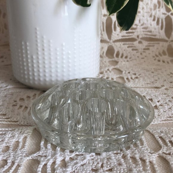 Vintage Glass Floral Frog / Floral Arranging - Picture 3 of 4